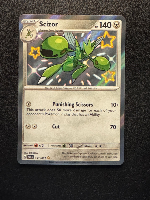 191 Scizor Paldean Fates Shiny Rare Near Mint