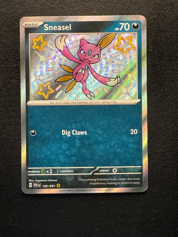 182 Sneasel Paldean Fates Shiny Rare Near Mint