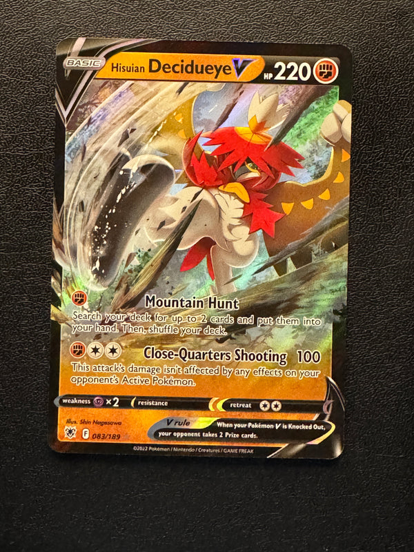 083 Hisuian Decidueye V Astral Radiance Holo Rare V NM