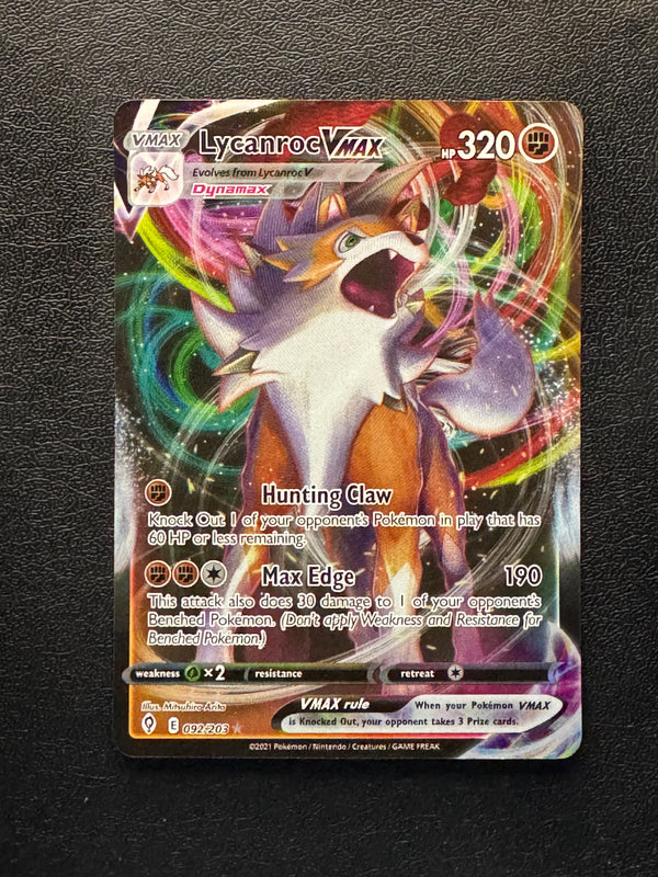 092 Lycanroc VMAX Evolving Skies Holo Rare VMAX Near Mint