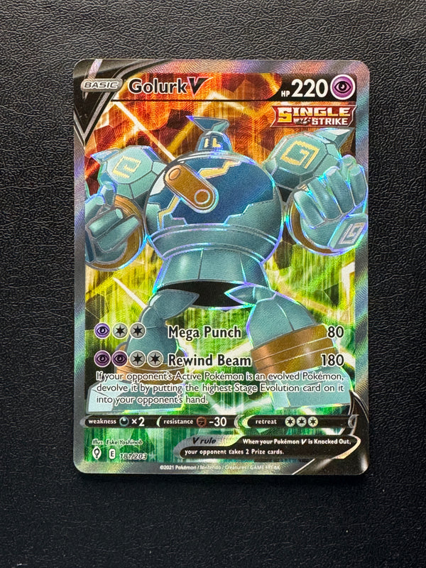 181 Golurk V Evolving Skies Rare Ultra Near Mint