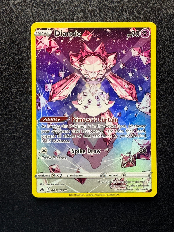 GG13 Diancie Crown Zenith Rare Holo Near Mint