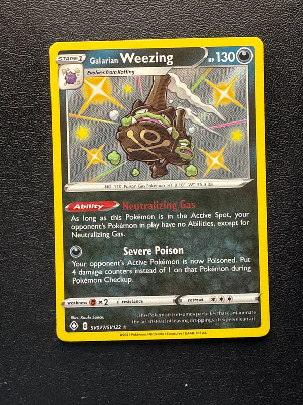 SV077 Galarian Weezing Shining Fates Rare Shiny Near Mint