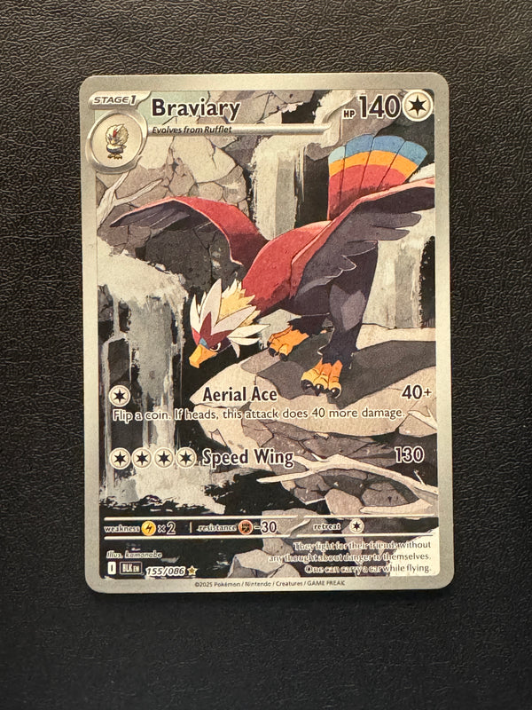 155 Braviary Black Bolt Illustration Rare Near Mint