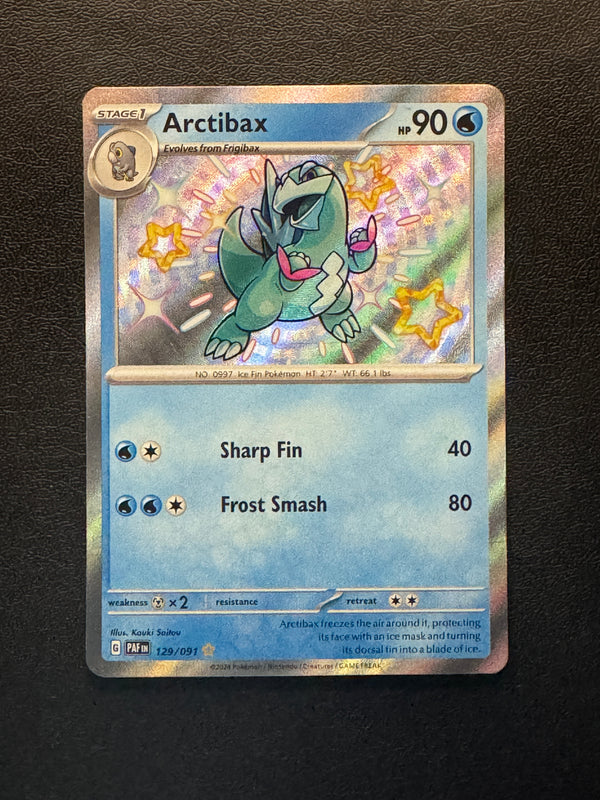 129 Arctibax Paldean Fates Shiny Rare Near Mint