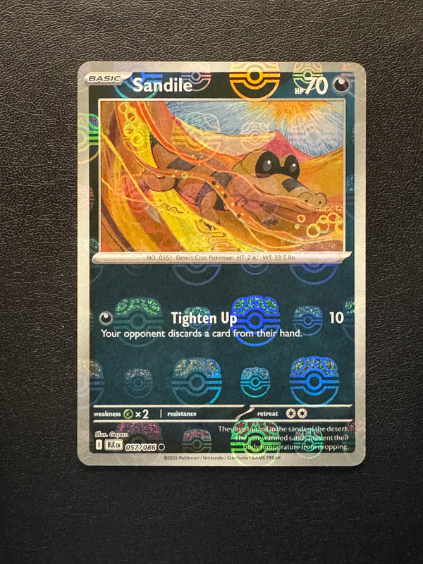 057 Sandile [Master Ball] Black Bolt Common Near Mint