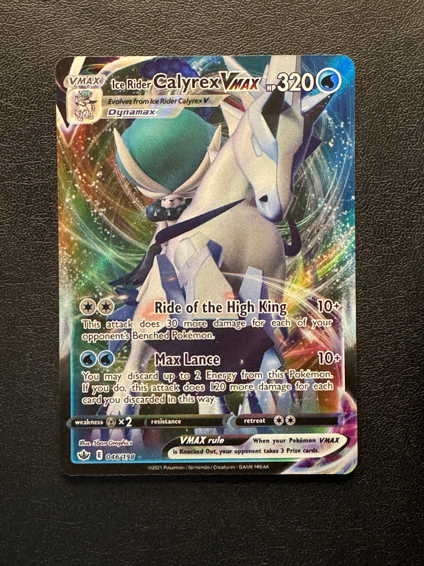 046 Ice Rider Calyrex VMAX Chilling Reign Holo Rare VMAX NM