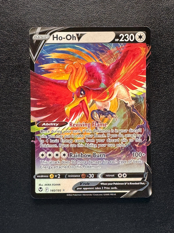 140 Ho-Oh V Silver Tempest Holo Rare V Near Mint