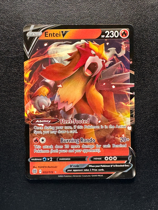 022 Entei V Brilliant Stars Holo Rare V NM