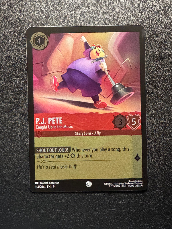 pete lorcana card 114 P.J. Pete
