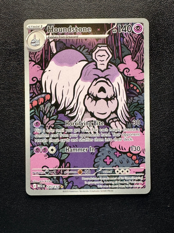 145 Houndstone Mega Evolution Illustration Rare Near Mint