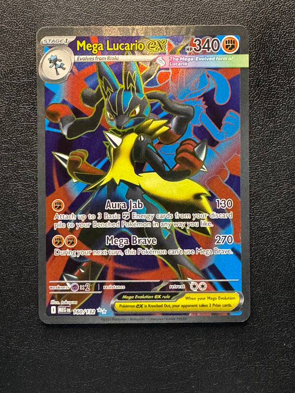 160 Mega Lucario ex Mega Evolution Ultra Rare Near Mint