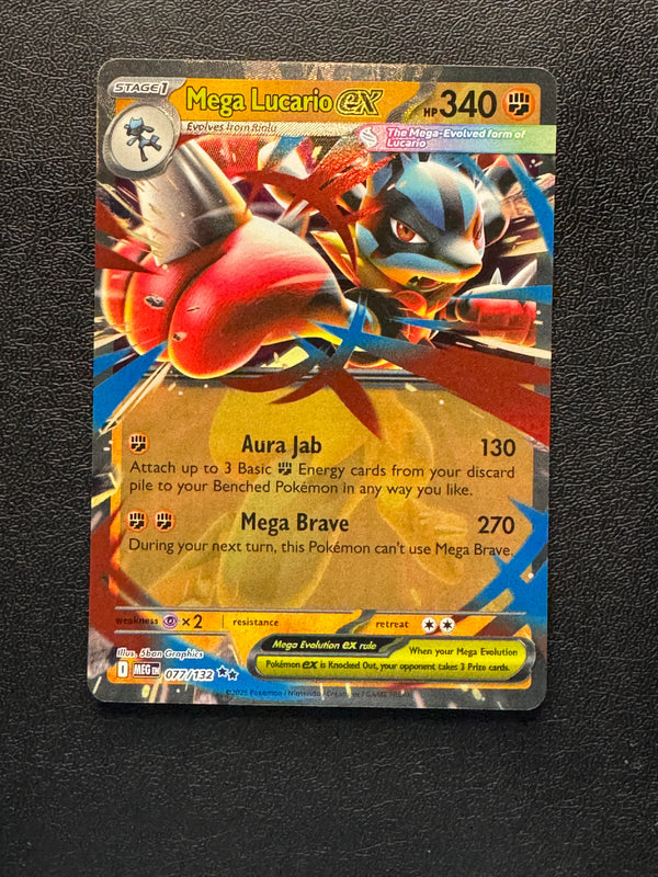 077 Mega Lucario ex Mega Evolution Double Rare Near Mint