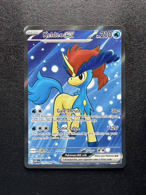 159 Keldeo ex White Flare Ultra Rare Near Mint