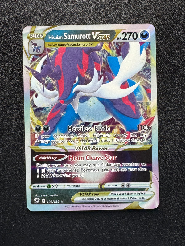 102 Hisuian Samurott VSTAR Astral Radiance Holo Rare VSTAR NM