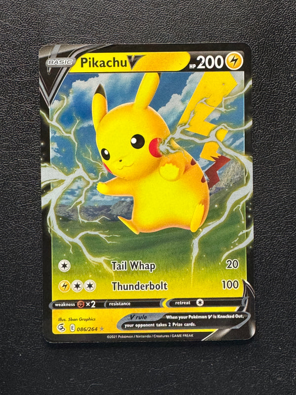 086 Pikachu V Fusion Strike Holo Rare V Near Mint