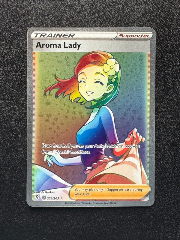 221 Aroma Lady Evolving Skies Rare Rainbow Near Mint