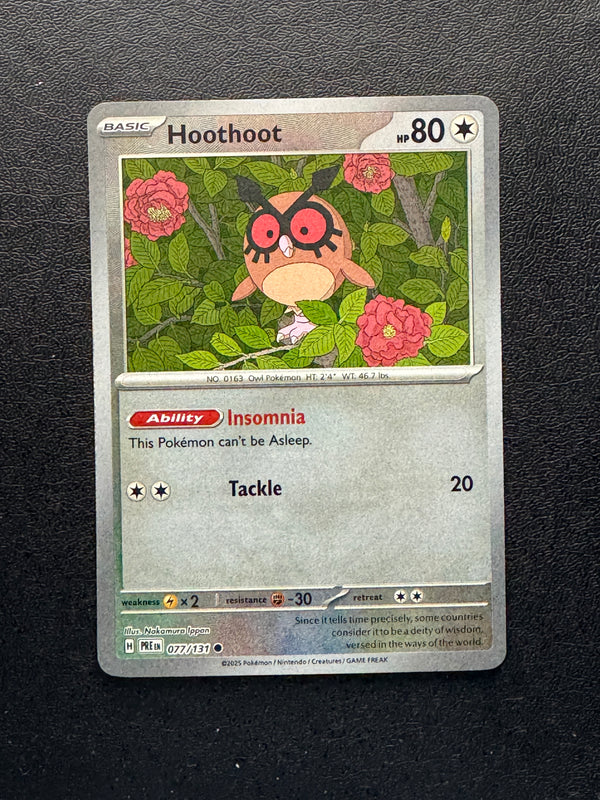 077 Hoothoot [Poke Ball] Prismatic Evolutions Common Near Mint