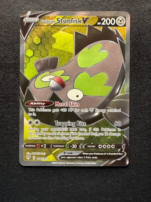 184 Galarian Stunfisk V Darkness Ablaze Rare Ultra Near Mint