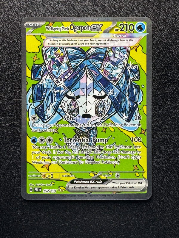 152 Wellspring Mask Ogerpon ex Prismatic Evolutions Special Illustration Rare Near Mint