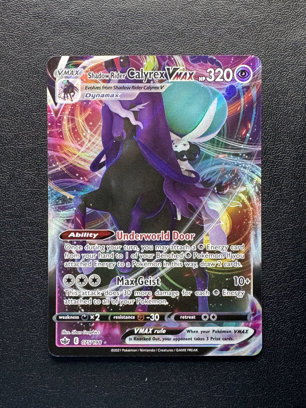 075 Shadow Rider Calyrex VMAX Chilling Reign Holo Rare VMAX NM