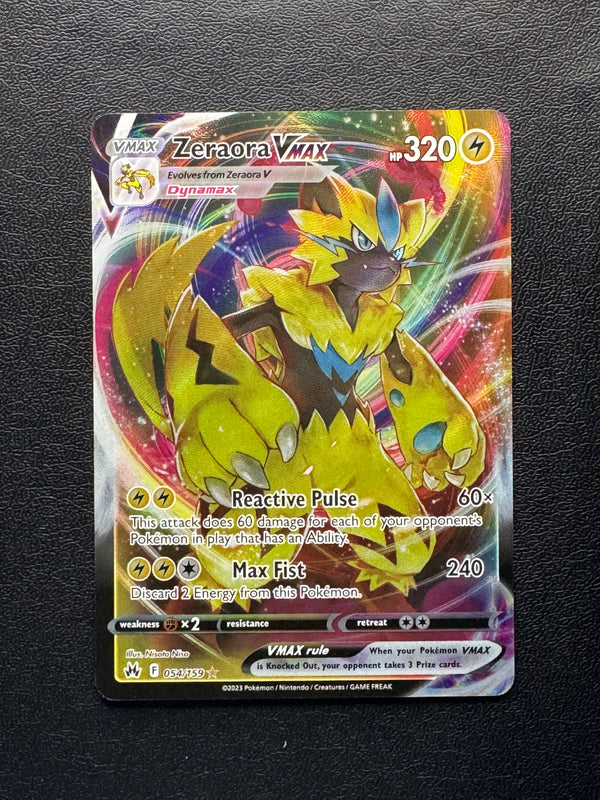054 Zeraora VMAX Crown Zenith Holo Rare VMAX Near Mint