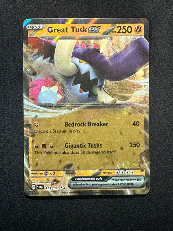 123 Great Tusk ex Scarlet & Violet Double Rare Near Mint