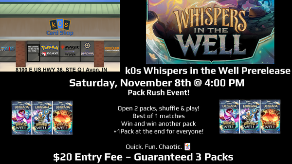 Lorcana TCG - Whispers in the Well Prerelease - 11/8 4:00PM