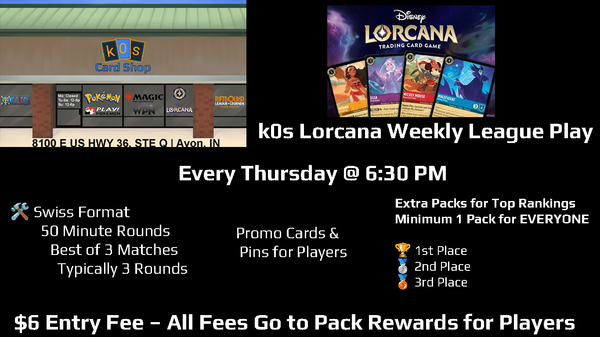 Lorcana TCG - Thursday (6:30PM) League
